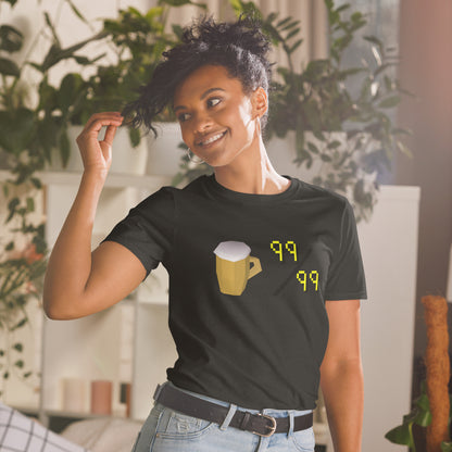 Unisex Beer Level 99 T-Shirt | Short-Sleeve | Old School RuneScape Inspired