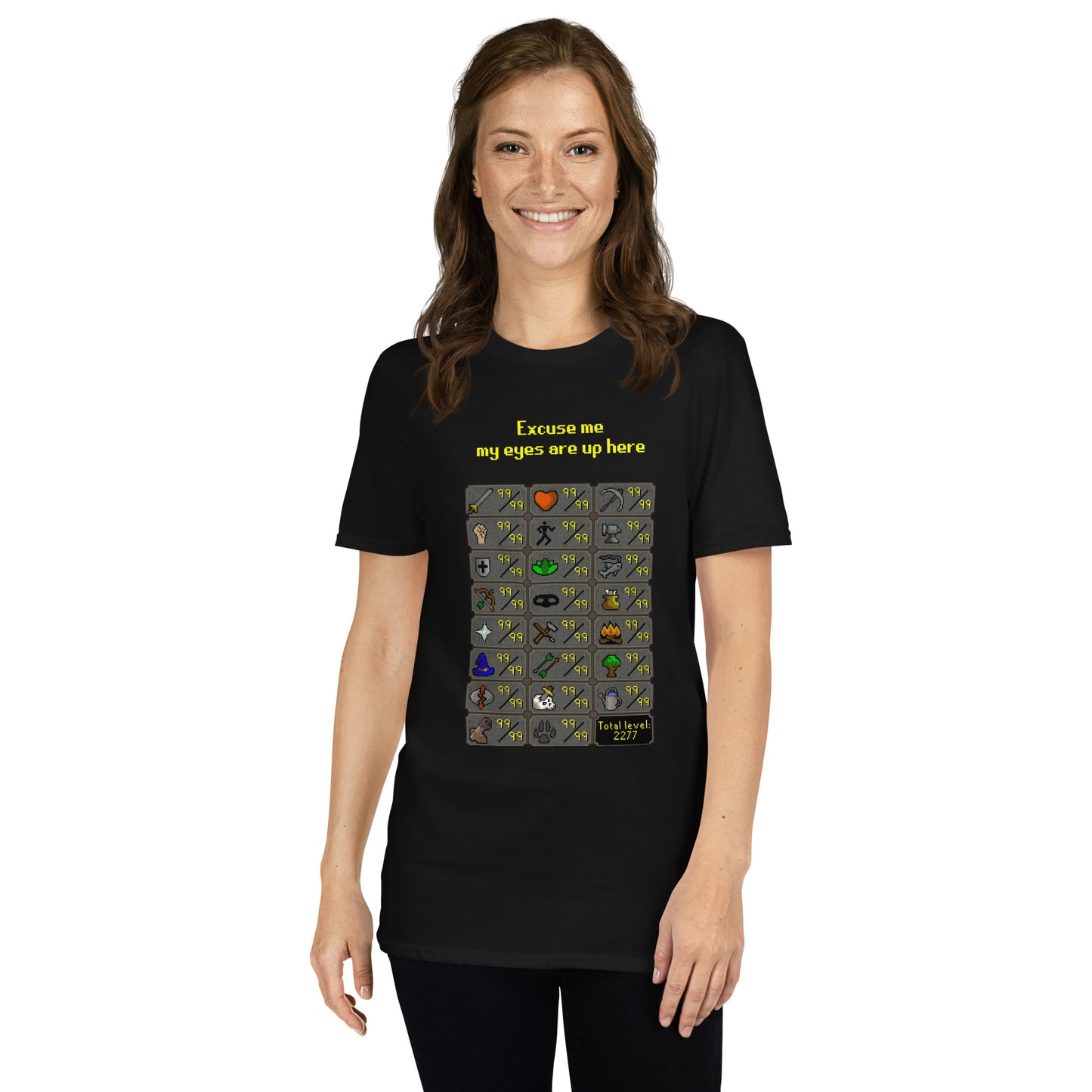 Max Stats Unisex T-Shirt | Total Level 2277 | Short-Sleeve | Old School RuneScape Inspired