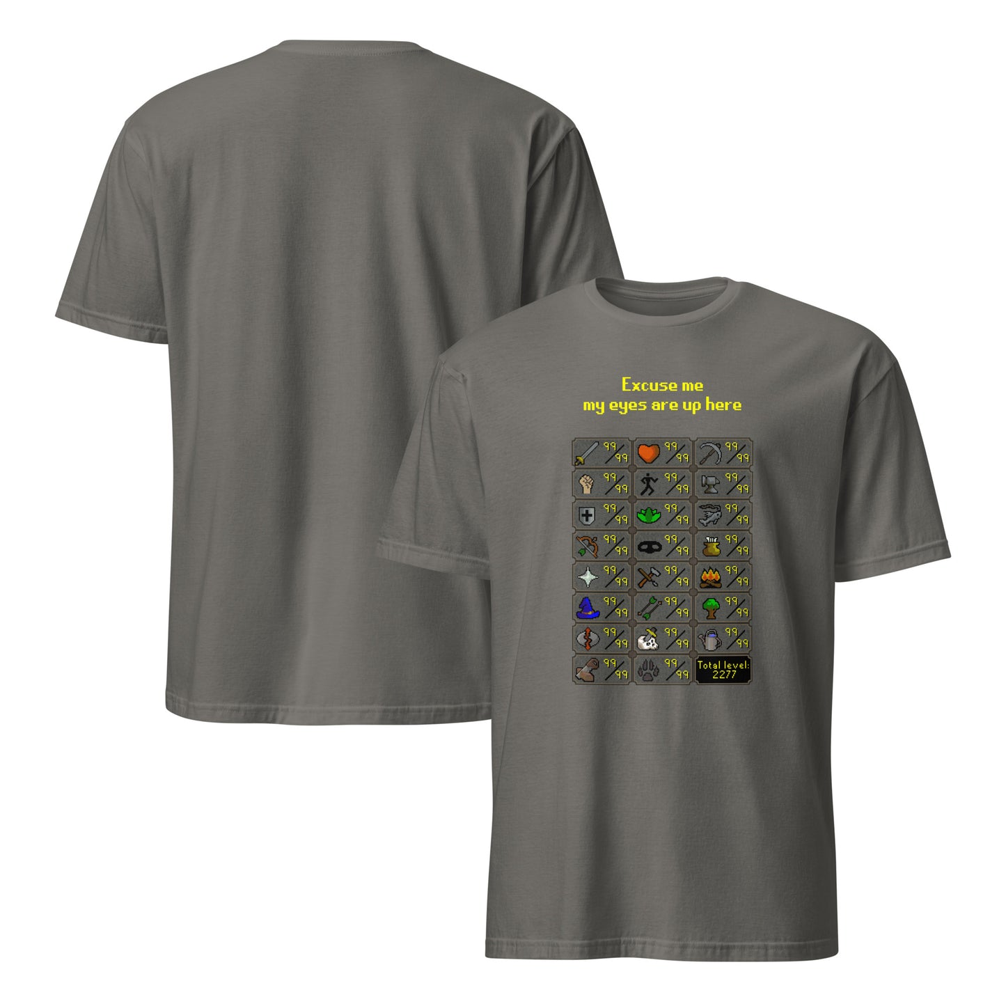 Max Stats Unisex T-Shirt | Total Level 2277 | Short-Sleeve | Old School RuneScape Inspired