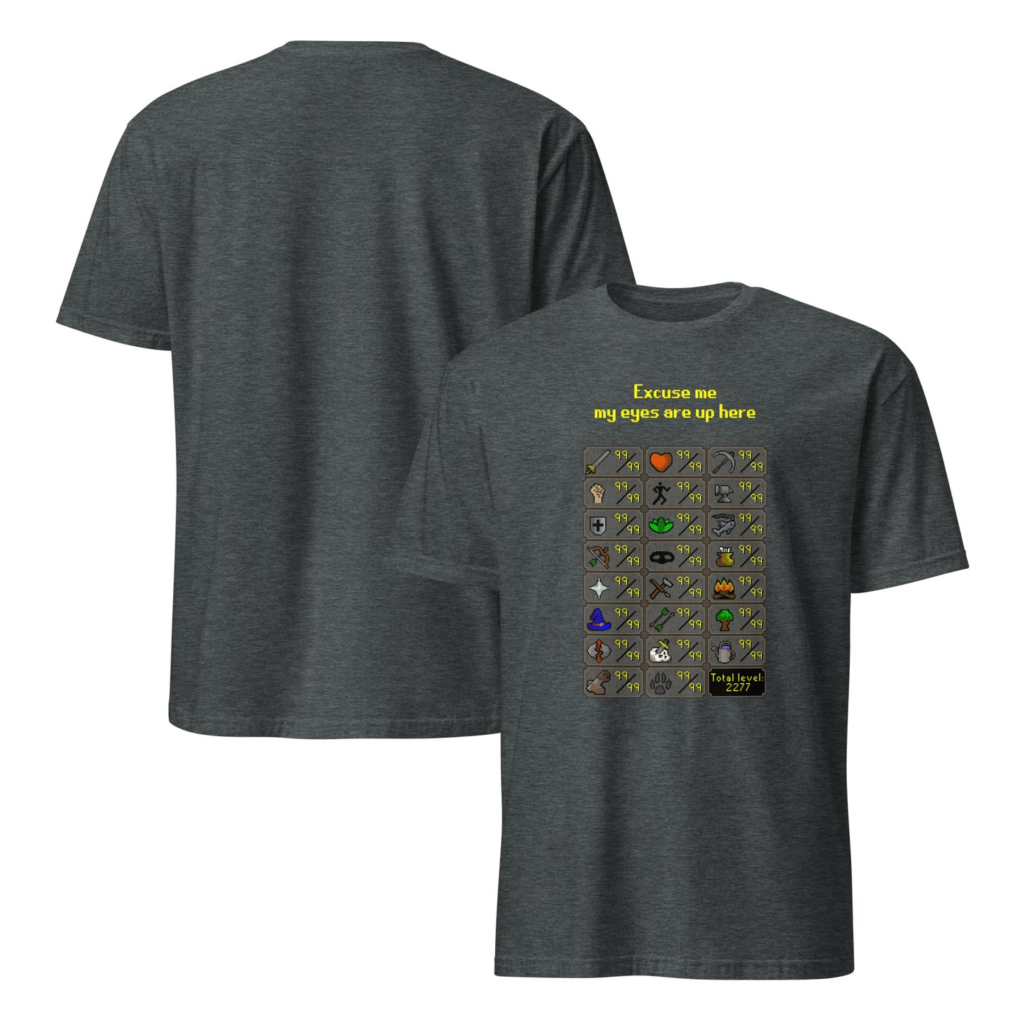 Max Stats Unisex T-Shirt | Total Level 2277 | Short-Sleeve | Old School RuneScape Inspired