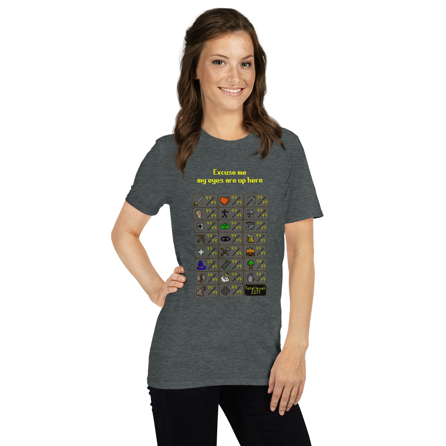 Max Stats Unisex T-Shirt | Total Level 2277 | Short-Sleeve | Old School RuneScape Inspired