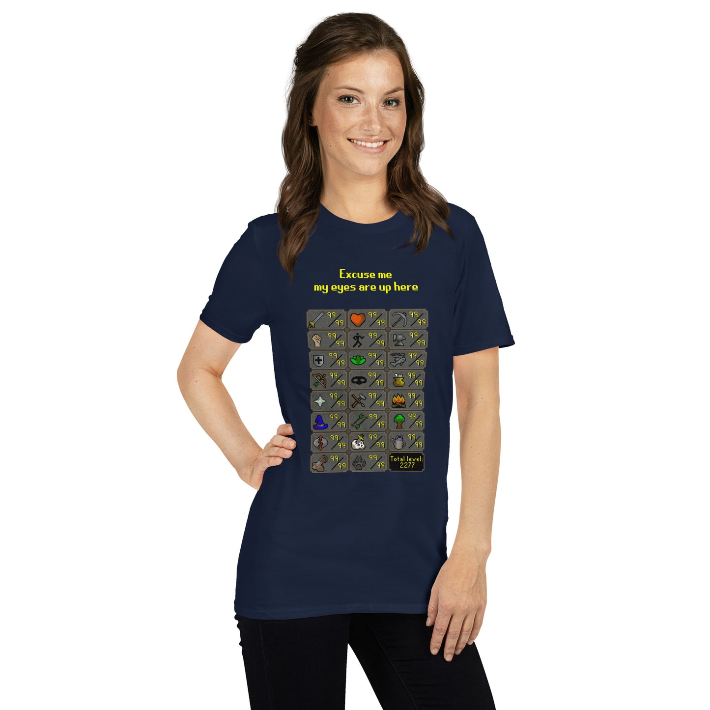 Max Stats Unisex T-Shirt | Total Level 2277 | Short-Sleeve | Old School RuneScape Inspired