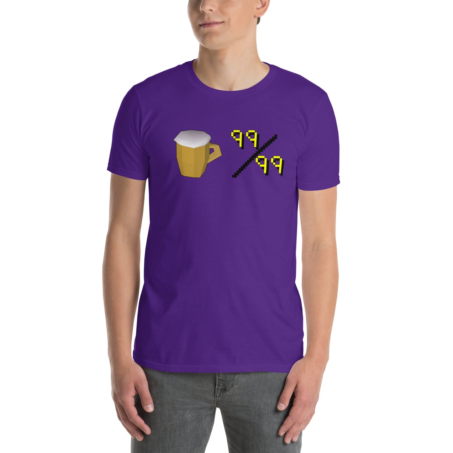 Unisex Beer Level 99 T-Shirt | Short-Sleeve | Old School RuneScape Inspired