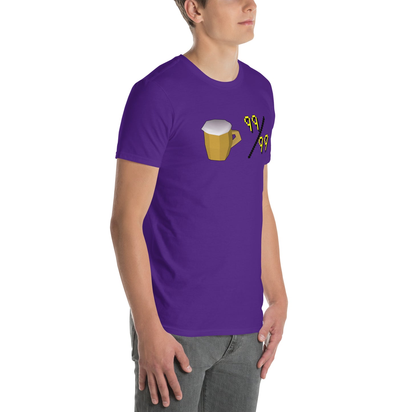 Unisex Beer Level 99 T-Shirt | Short-Sleeve | Old School RuneScape Inspired