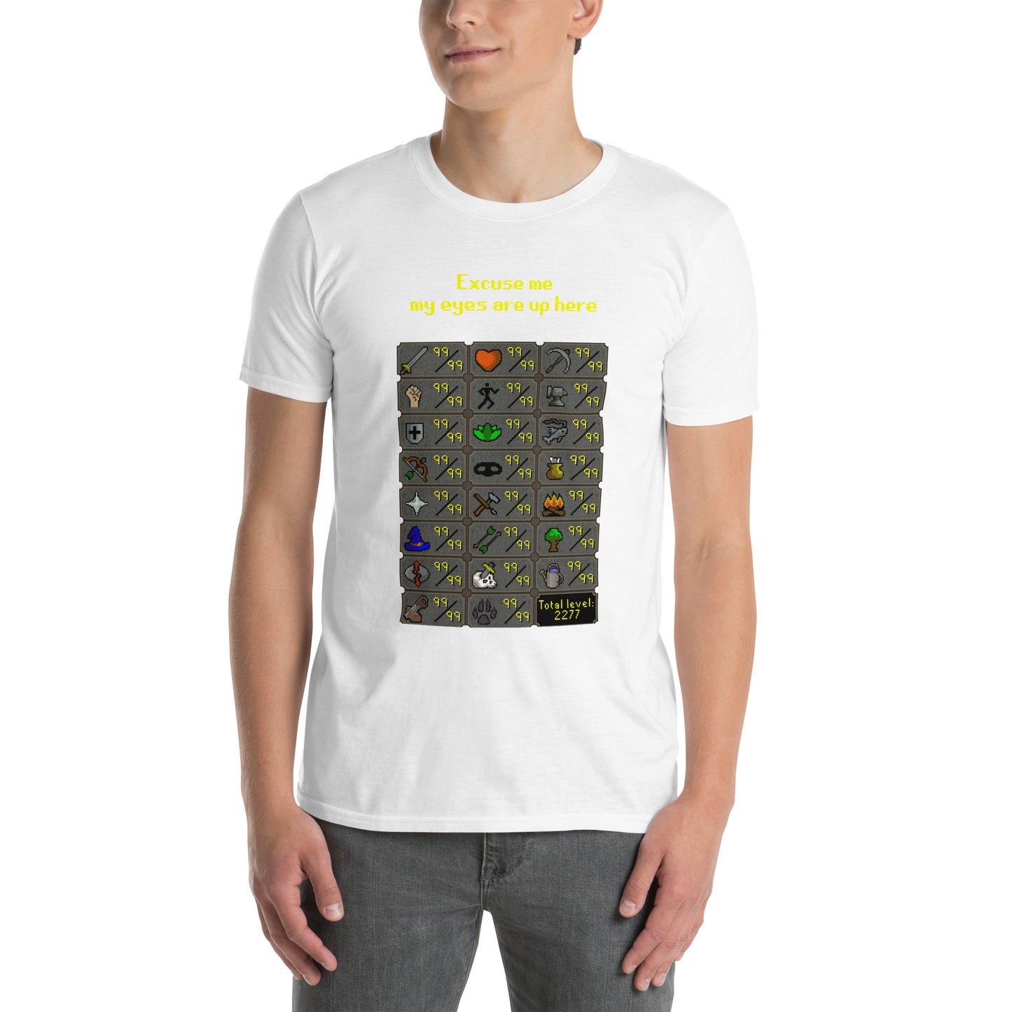 Max Stats Unisex T-Shirt | Total Level 2277 | Short-Sleeve | Old School RuneScape Inspired