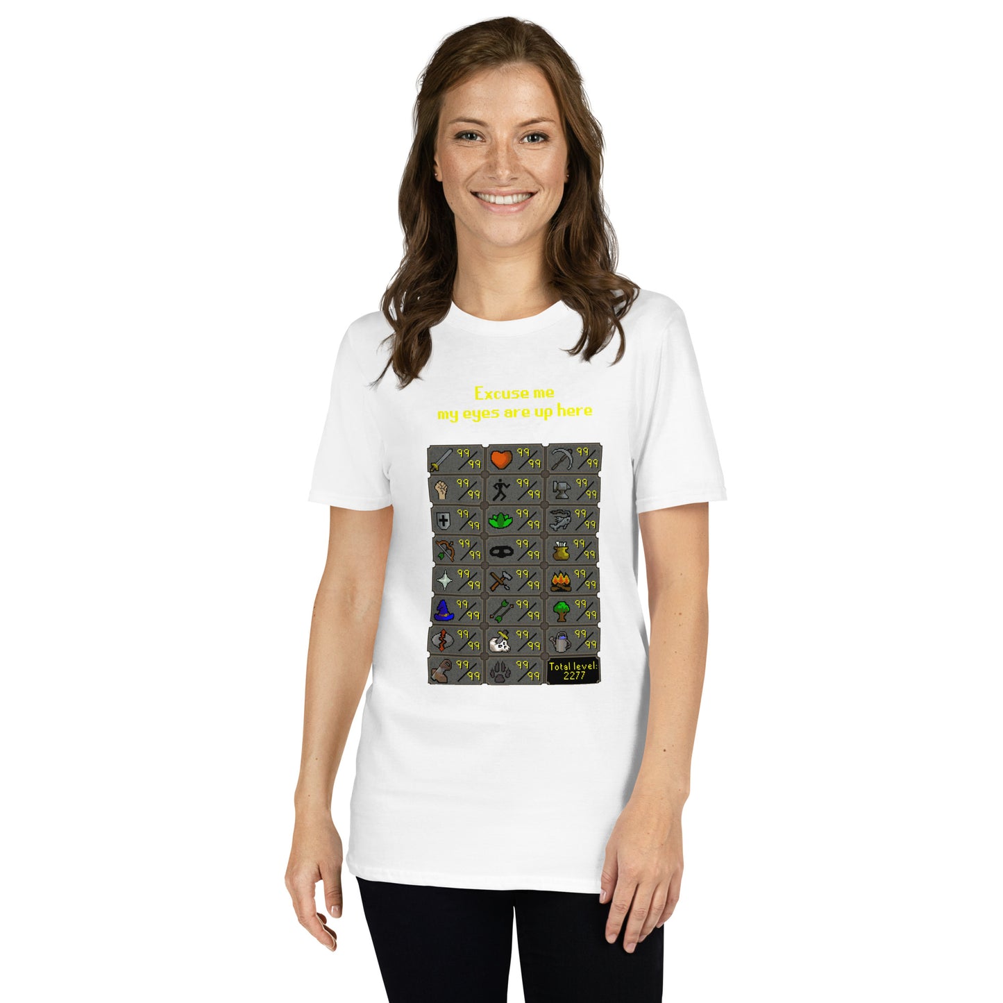 Max Stats Unisex T-Shirt | Total Level 2277 | Short-Sleeve | Old School RuneScape Inspired