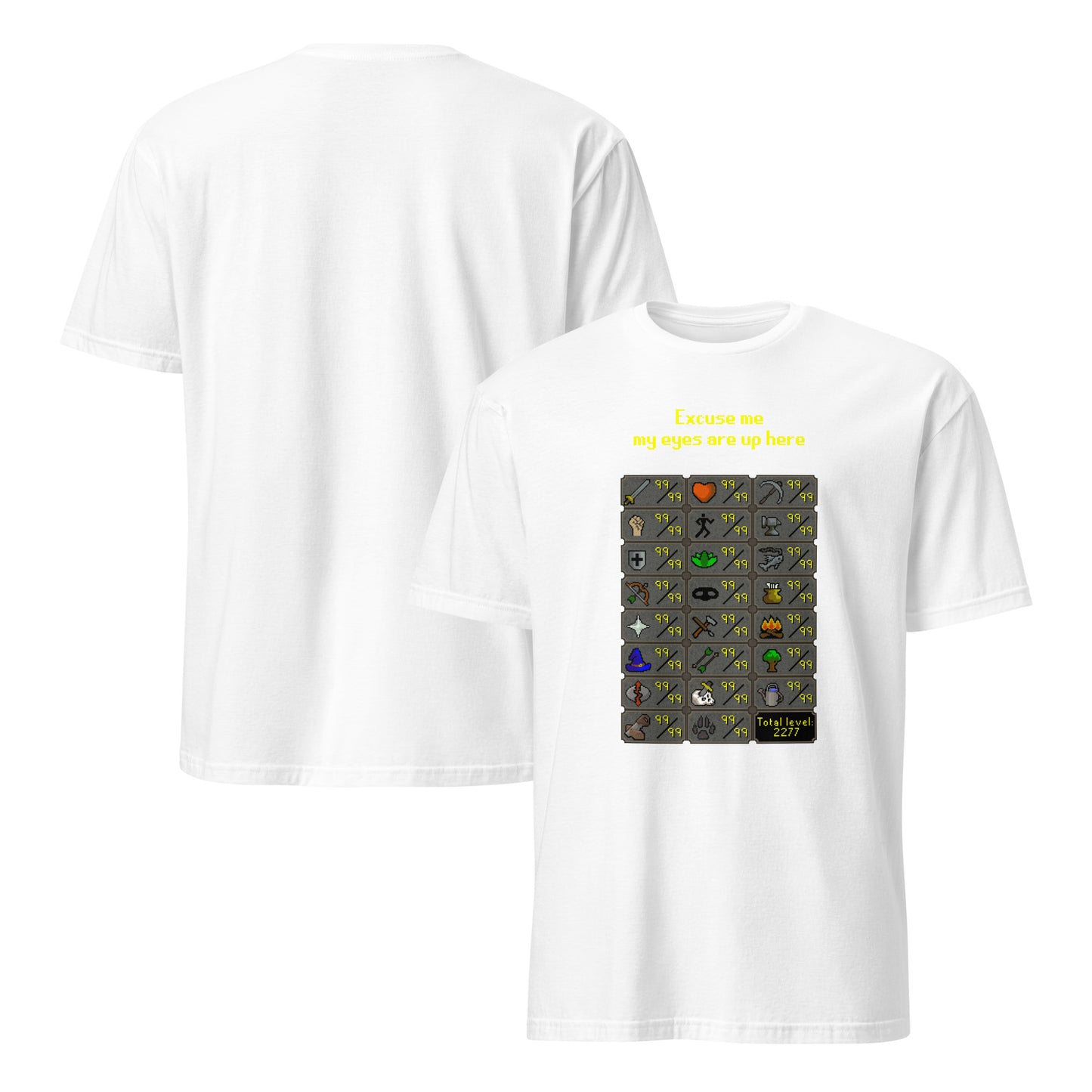 Max Stats Unisex T-Shirt | Total Level 2277 | Short-Sleeve | Old School RuneScape Inspired