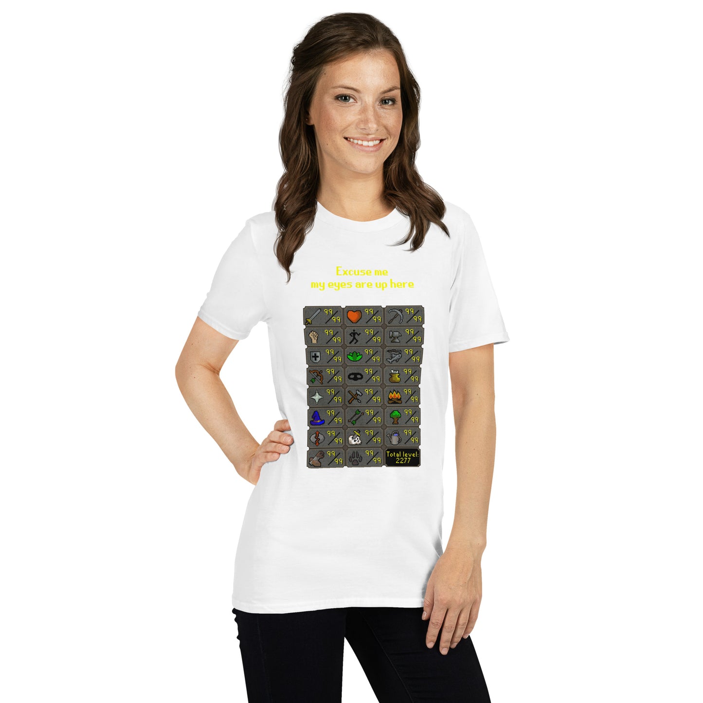 Max Stats Unisex T-Shirt | Total Level 2277 | Short-Sleeve | Old School RuneScape Inspired