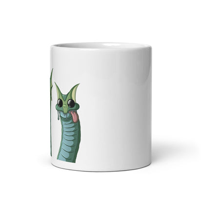 Hydra Mug Featuring Three Headed Dragon Meme | White Glossy Mug | Old School RuneScape Inspired